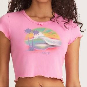 LoveShackFancy x Hurley Cropped Rib Tee